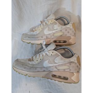 Polka Dot Nike Air Max 90 Premium Beige Sneakers CZ1929-200 Men’s 9